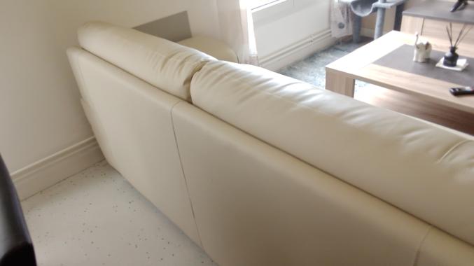 Ven canapé cuir ivoire