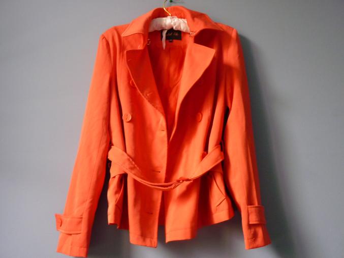 Manteau veste femme orange 40 L TBE
