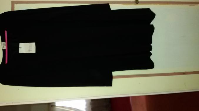 Robe en crepe noir STELLA FOREST