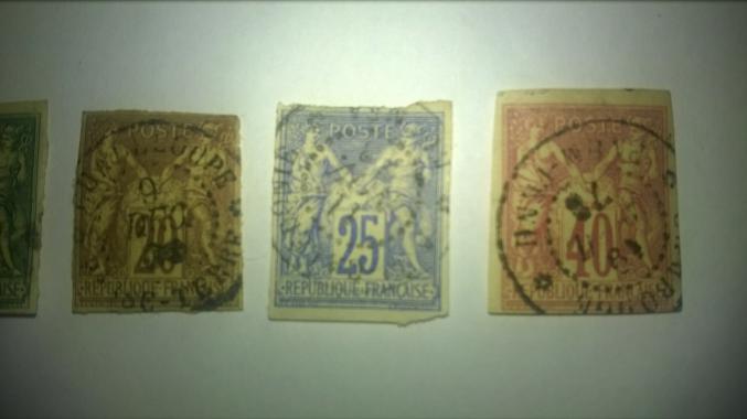 Timbres colonies 1870