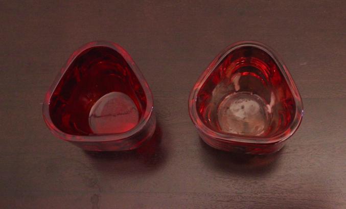 Photophores Iittala rouge et mauve