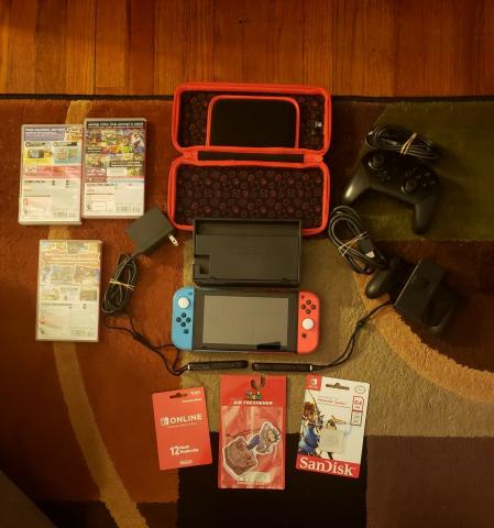 Nintendo Switch Bundle-Console, 3 jeux + nombreux accessoires super sympa