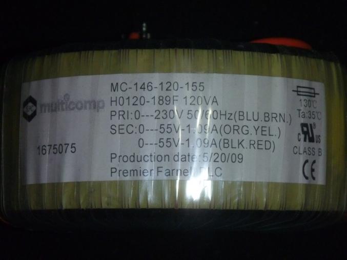 Lot de 3 transfos toriques multicomp 230 ac / 2 x 55v 1.09 A neufs