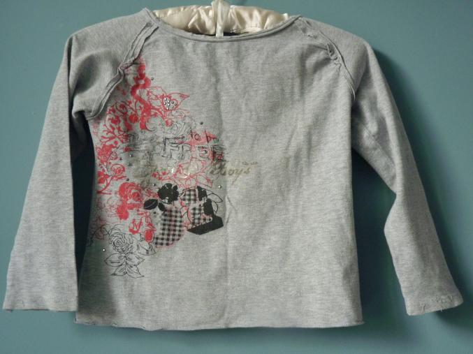 T-shirt Gémo gris fille 10 ans TBE