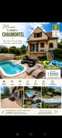 Belle maison individuelle avec piscine dans un environnement idéal