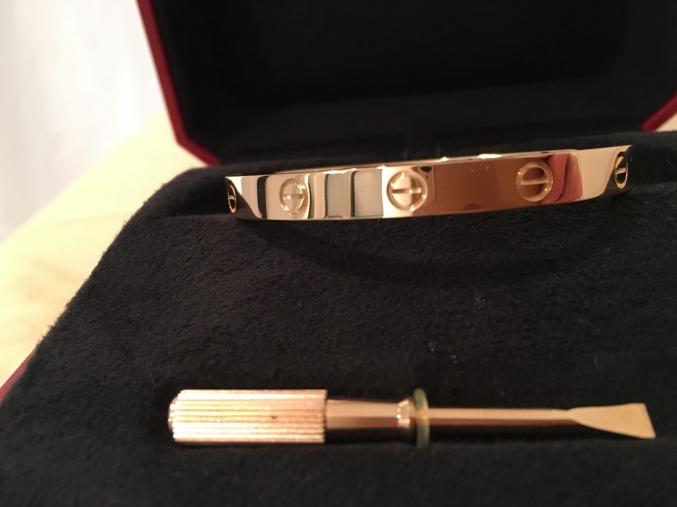 Cartier bracelet Love Or Rose + certificat