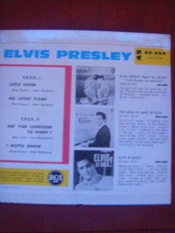 Disque vinyl 45 tours 4 titres "Little sister" d' Elvis PRESLEY