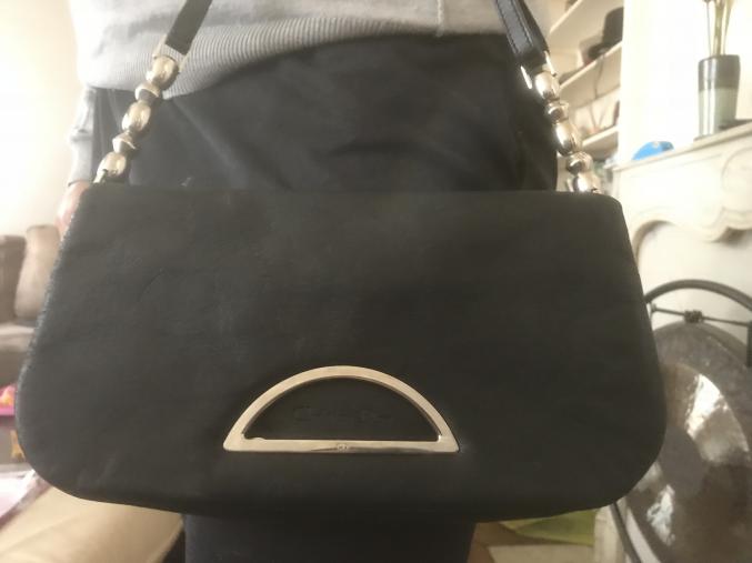 Sac à main Dior modèle Malice cuir noir ORIGINAL