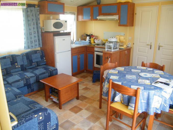 Mobil home + terrain + Abris de jardin et terrasse en bois