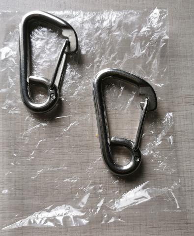 Nautisme Etc lolt de 2 gros Mousquetons Inox Marine 
