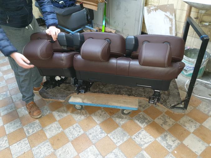 Sièges 2+1 arriéré cuir bruin Mercedes class v 250 2019