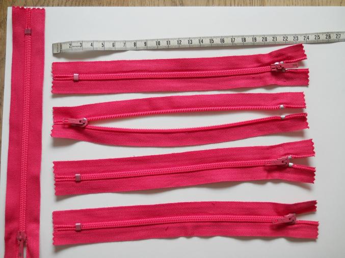Fermetures 20 cm "ROSE VIF"