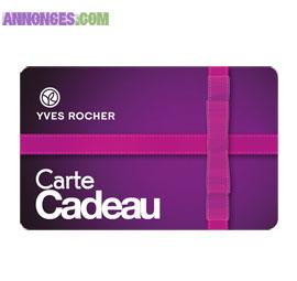Carte cadeau yves rocher valeur de 50 EUROS