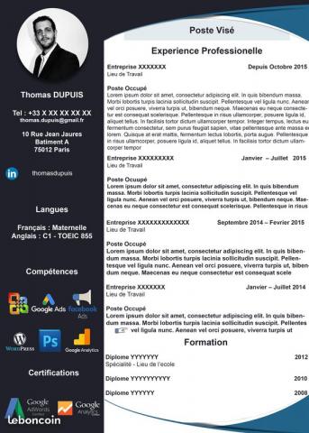Création de CV Professionel & Graphique