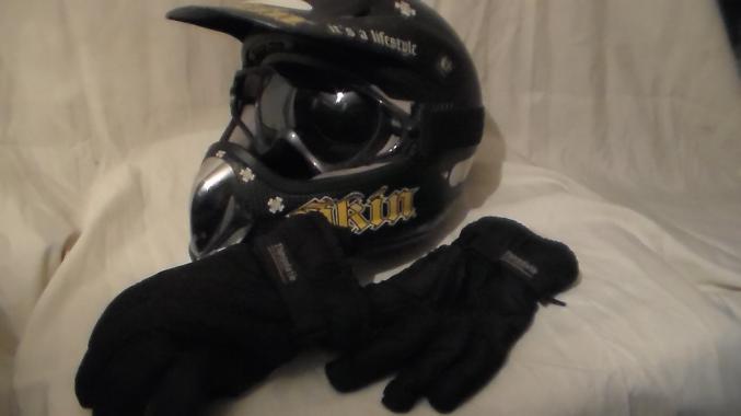 Casque cross avec lunette adulte