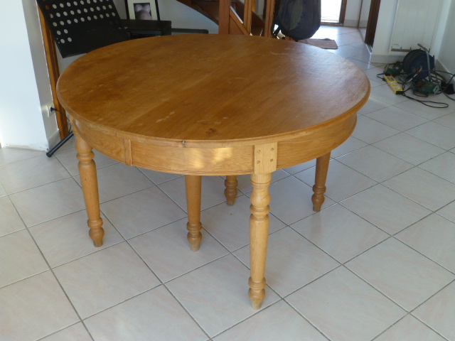 Table en chene ronde