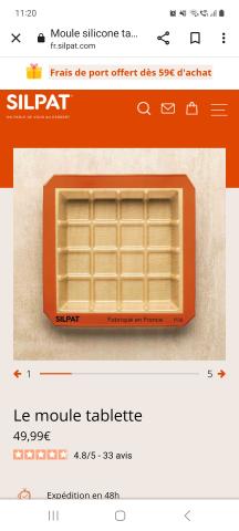 Moule tablette silpat 