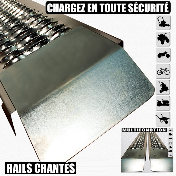  RAMPES DE CHARGEMENT EN ACIER LONGUEUR 183 CM (NEUF)