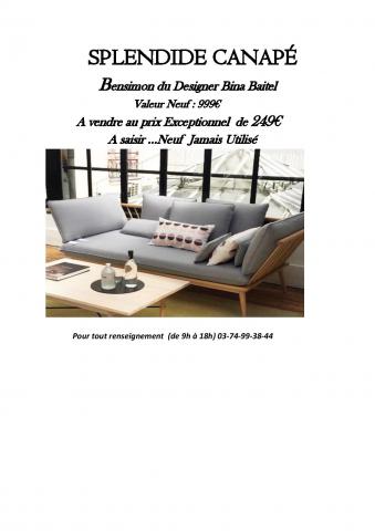 SPLENDIDE CANAPÉ Bensimon du Designer Bina Baitel