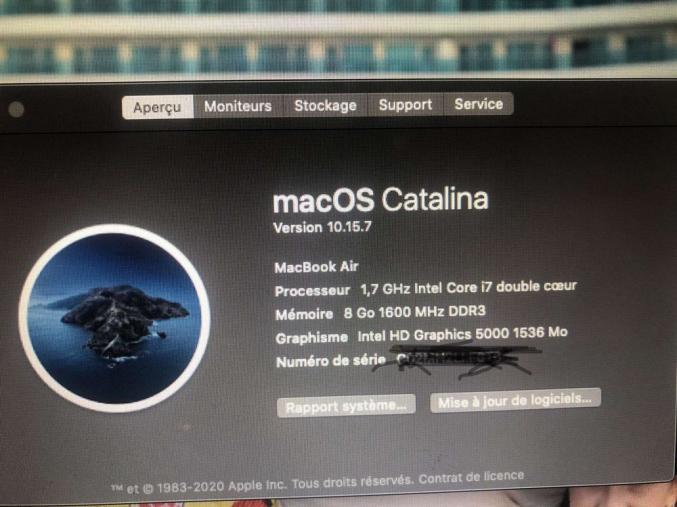 Macbook Air Catalina, 13 P. occasion,