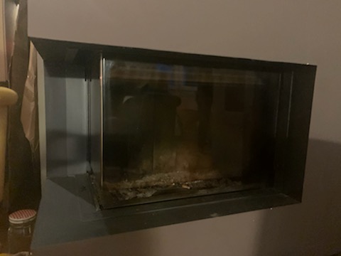 Cheminée insert d'angle