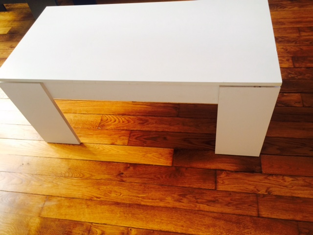 Table Basse Plateau Relevable Blanche