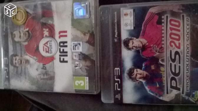 Jeu fifa 11 et pes 2010 sur ps3 