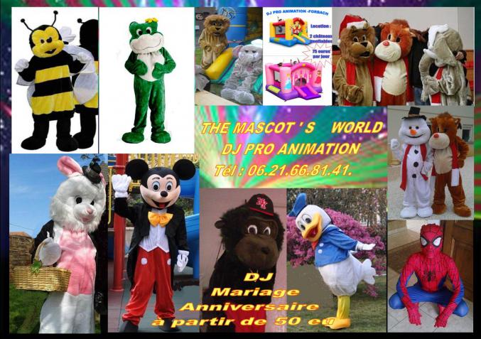 Anniversaire,mascottes,dj,enfants,mariage