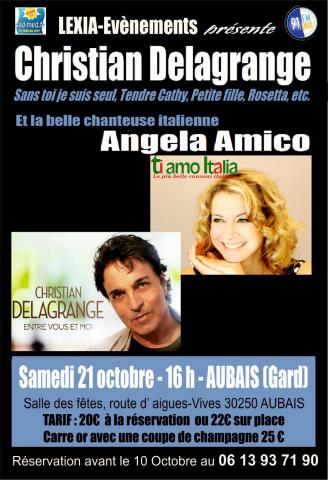 Christian Delagrange et angela Amico en concert à Aubais(Gard) le 21 octobre 2017