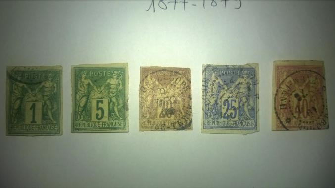 Timbres colonies 1870
