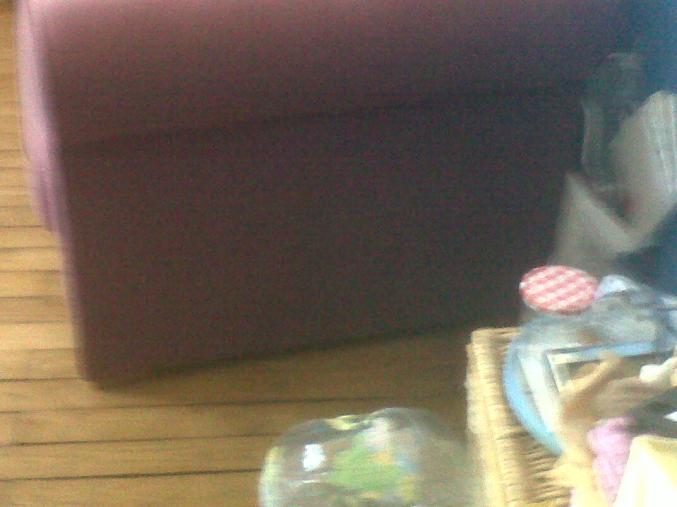  Chouette canapé convert. cassis Alinéa + coussin 