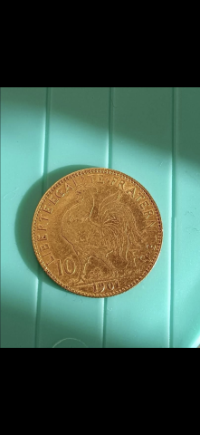 Pièce 10 franc coq