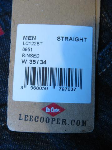 JEANS BLEU BRUT NEUF W35 L34 LEE COOPER