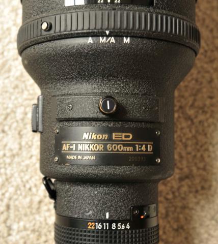 Nikon Nikkor AF 600mm F4 D