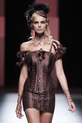 Corset Bibian blue Haute-Couture