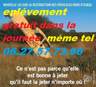 Epaviste AUTO MOTO UTILITAIRE ENLEVEMENT gratuitem