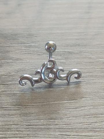 Piercing nombril tribal bijoux inversé tige à l'envers ile aux piercings