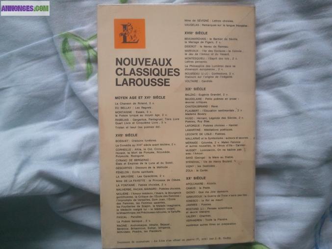 Livre fables choisies de la fontaine