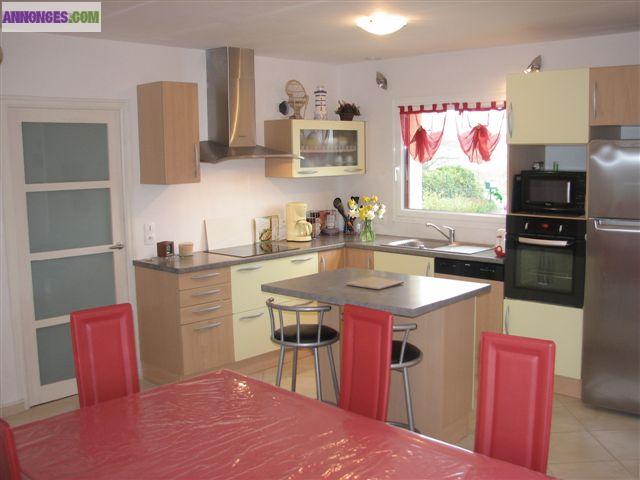 Maison contemporaine de plain pied 3 ch 300 m plages