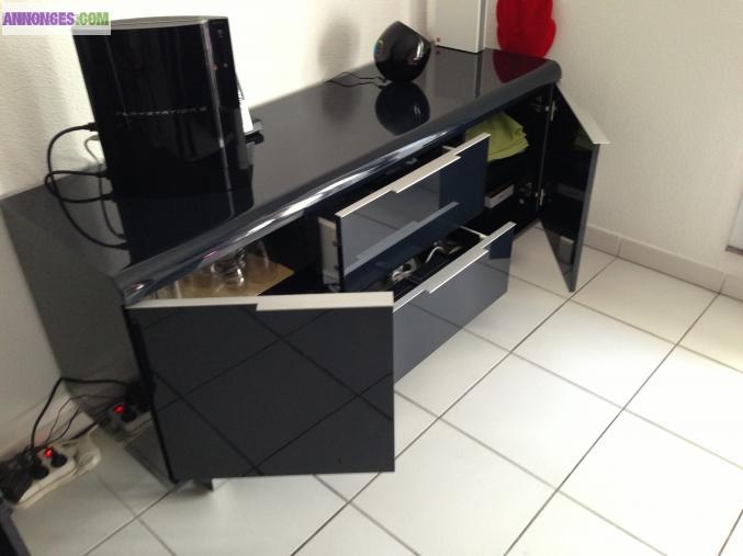 Meuble Bahut Noir Laqué