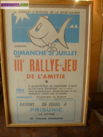 TABLEAU "IIIème RALLYE-JEU DE L'AMITIE"