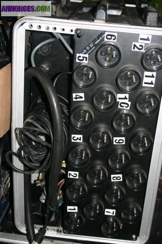 Projecteurs par 64 en cages