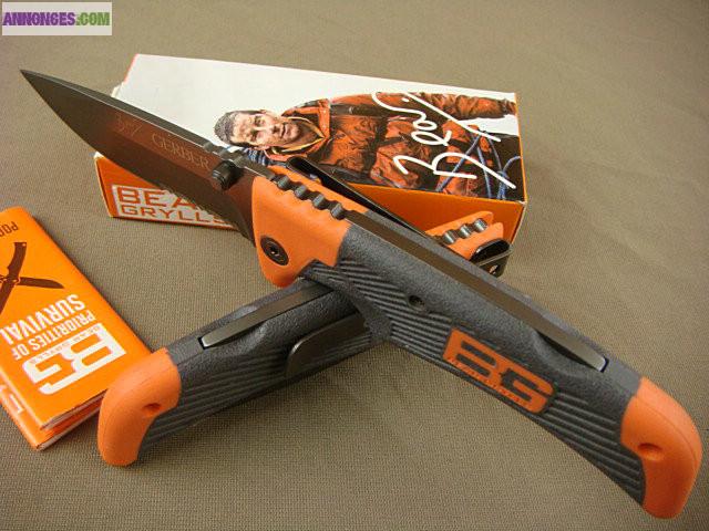 Couteau de survie pliant Gerber "Bear Grylls"