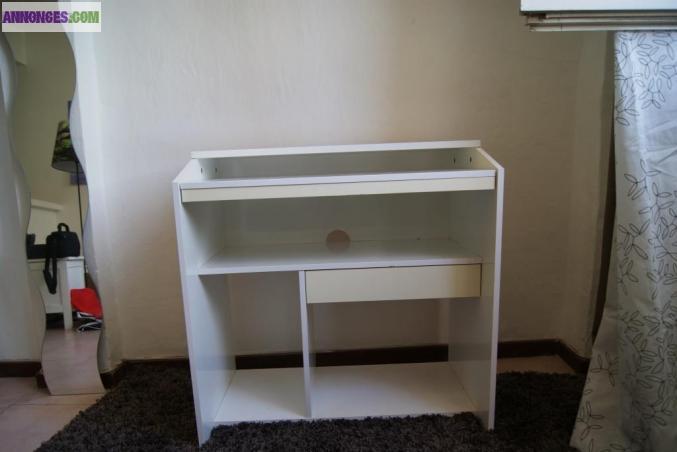 URGENT déménagement - meuble bureau blanc laqué