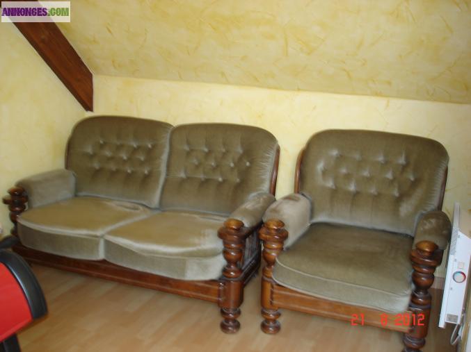 Canapé 2 places + 1 fauteuil