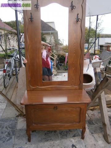 Meuble en chene a chaussure