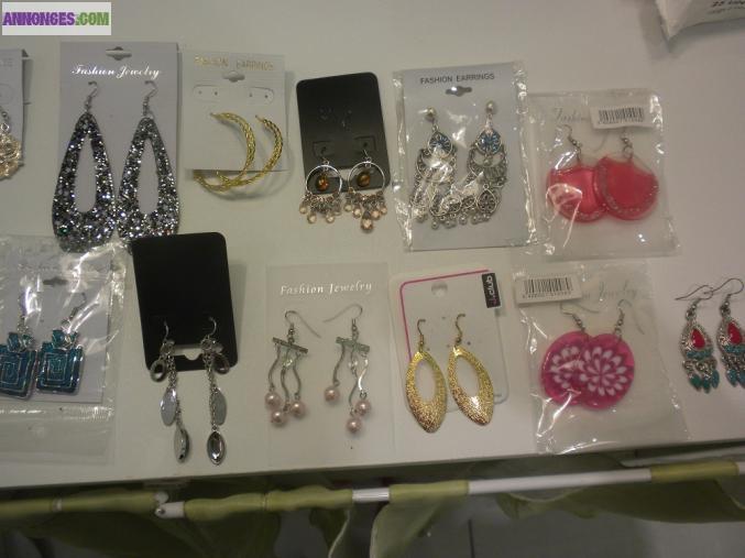 Boucles d'oreilles fantaisie neuves à 2 euros l’unité