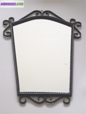 MIROIR ART DECO EN FER FORGE