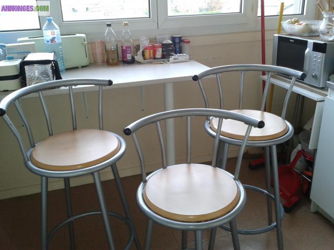 Tabouret de bar alu gris