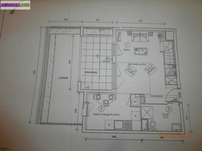 APPARTEMENT DUPLEX F3 DE 59.49 M2 CORBEIL ESSONNES